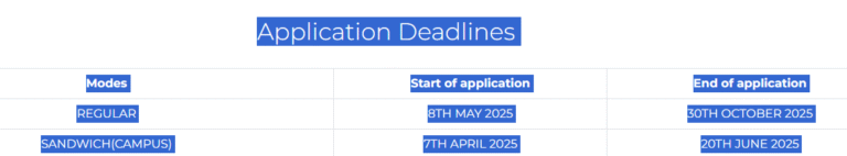 application deadline