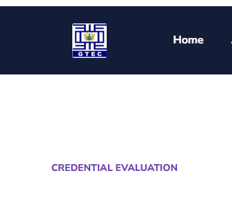GTEC Certificate Credential Evaluations Online and Fees