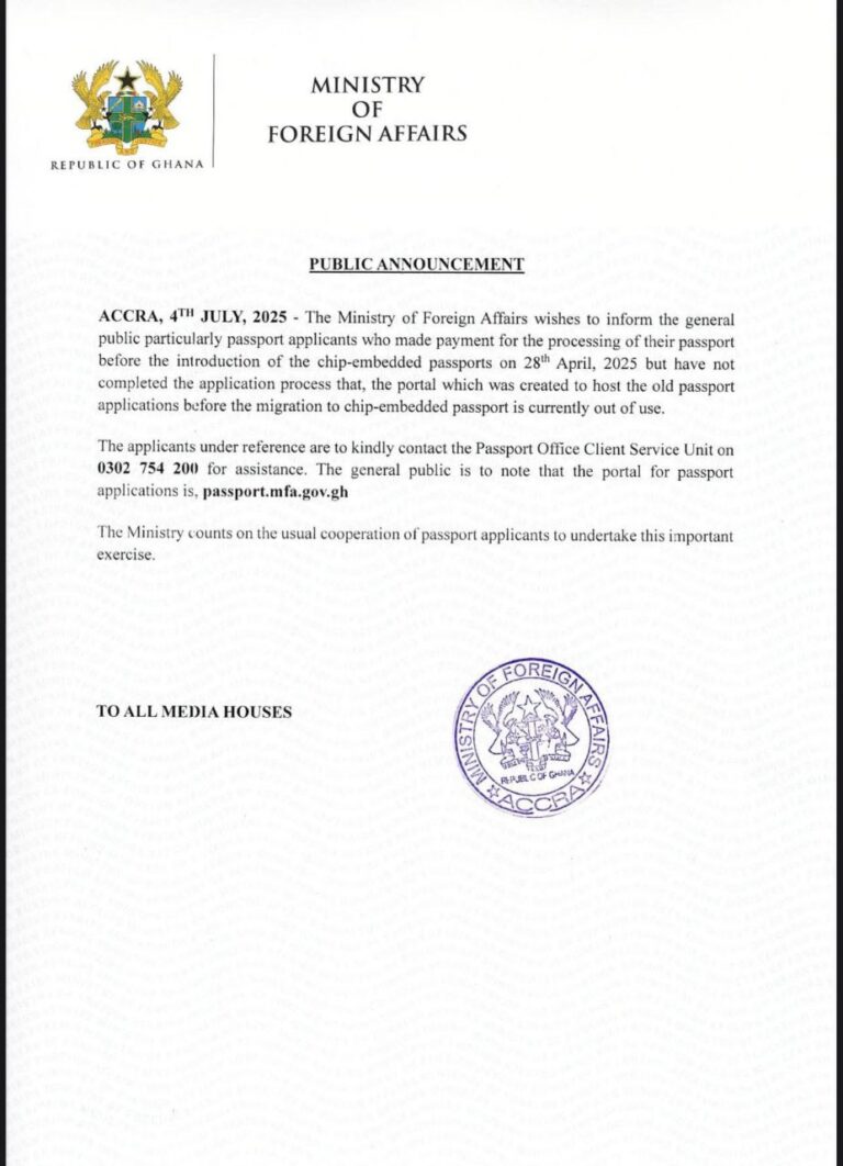 NEW: Ministry of Foreign Affairs Announces Update for Passport Applicants