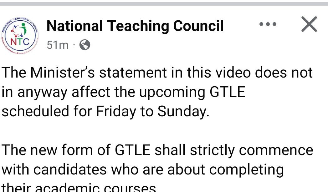 Has the GTLE Exam for This Month Been Cancelled? – NTC Issues Official Statement